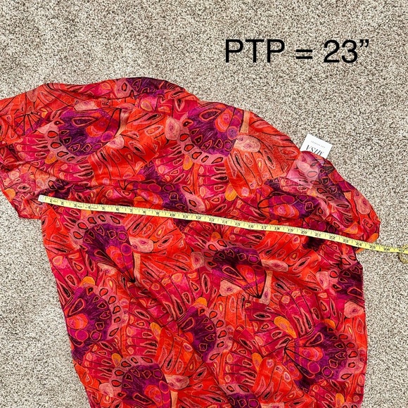 NWT MISA One-Shoulder Single Flutter Sleeve Dress Red Orange Women’s Size Small - Picture 12 of 12